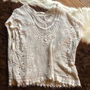 Boho cap sleeve top